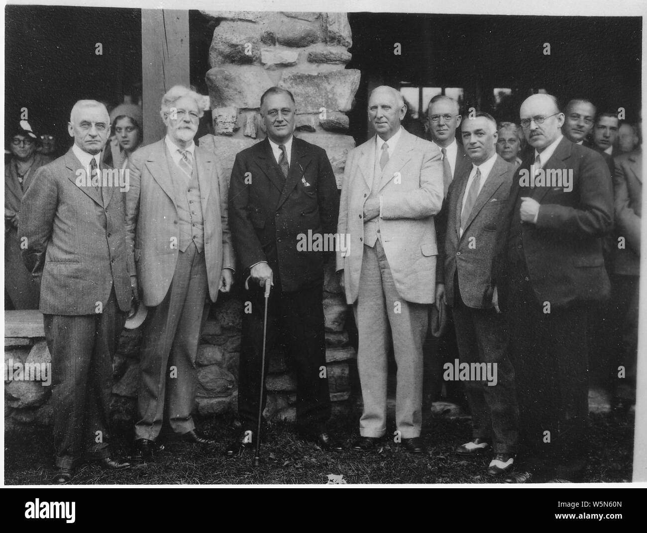 Franklin D Roosevelt George Foster Peabody And Others Stock Photo Alamy