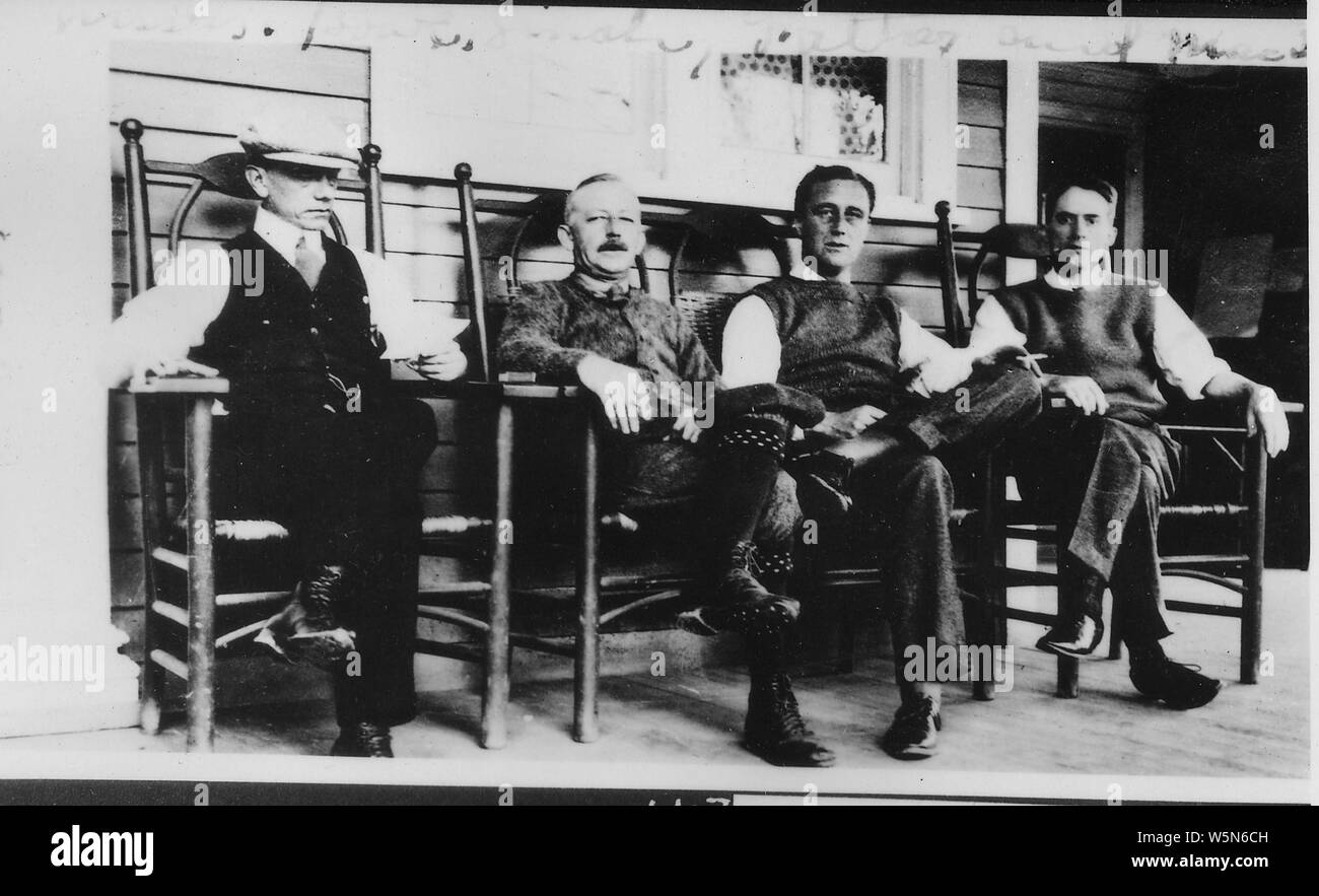 Franklin D. Roosevelt, L Howe, T Lynch, and M MacIntyre Stock Photo