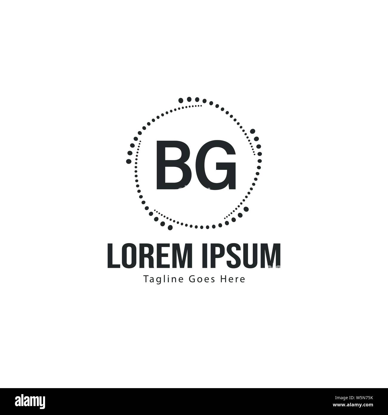 BG Letter Logo Design. Creative Modern BG Letters Icon Illustration