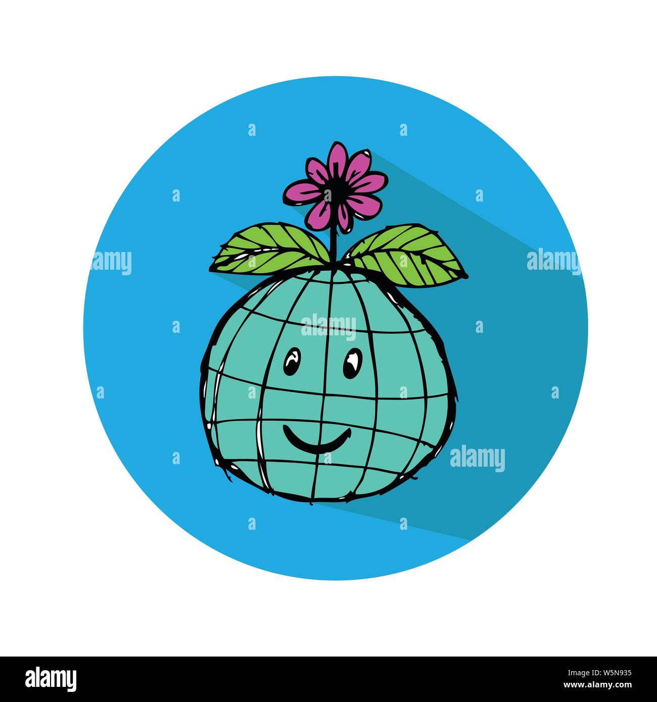 Globe earth vector icon Stock Vector Image & Art - Alamy