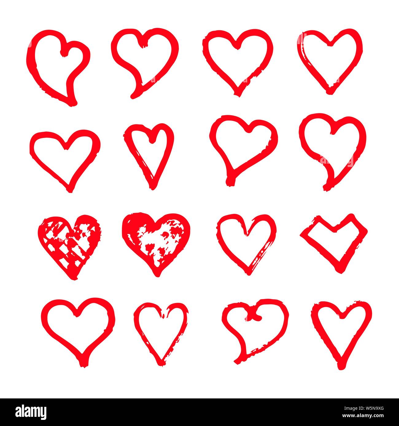 heart icon design hand draw Stock Vector Image & Art - Alamy