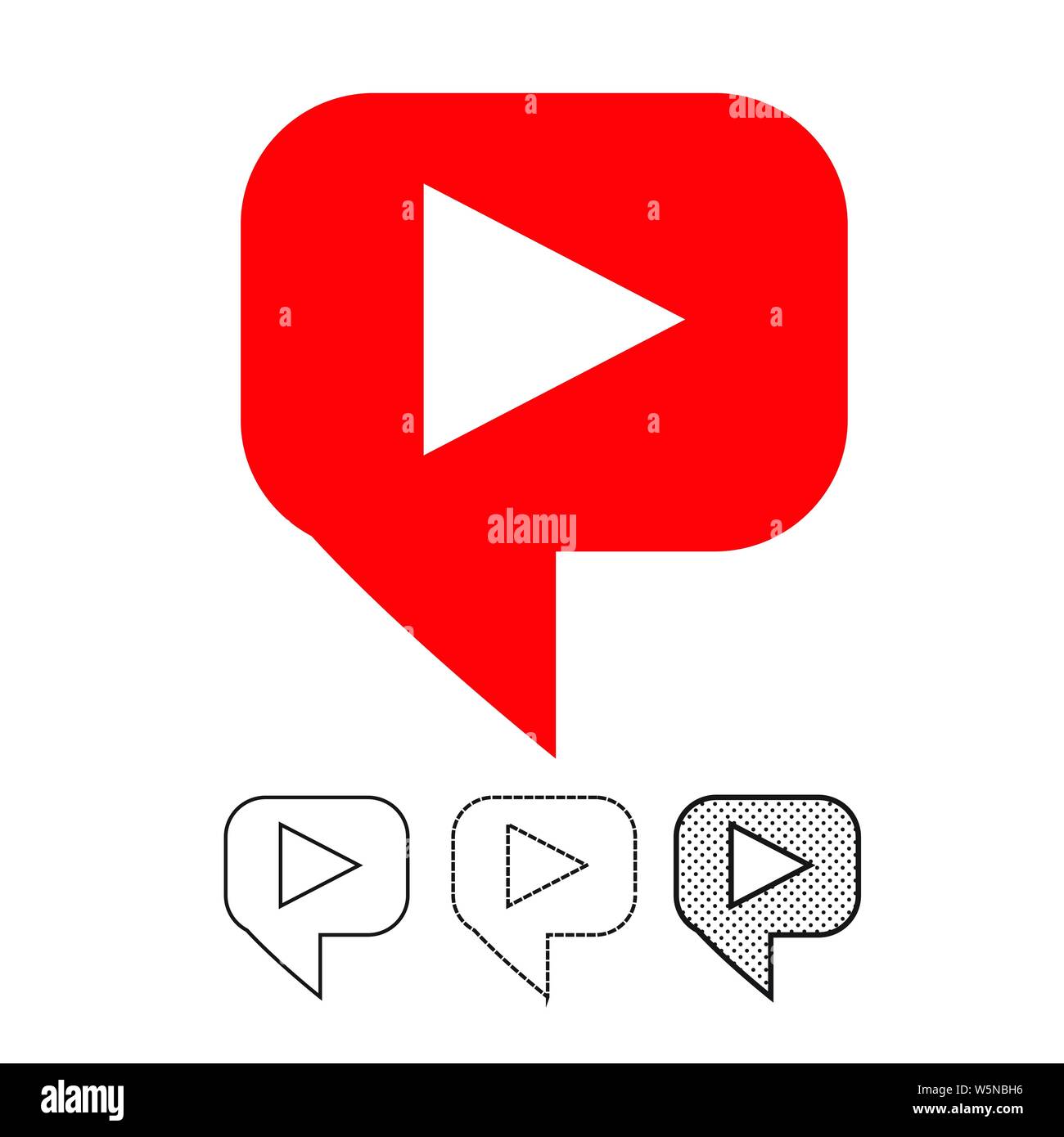 button video player icon Stock Vector Image & Art - Alamy