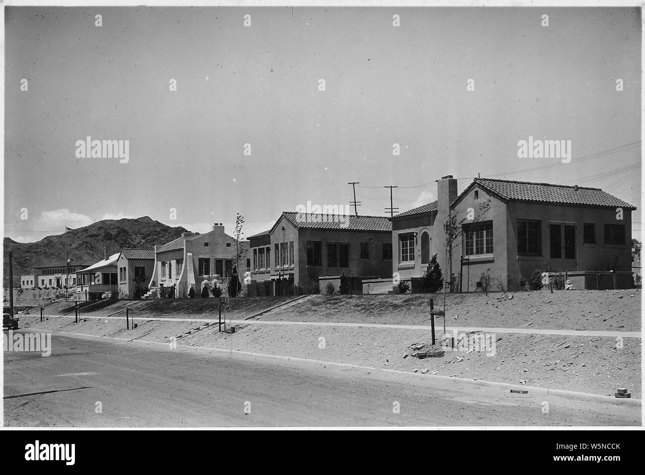 Government residences at Boulder City, showing development of lawns and