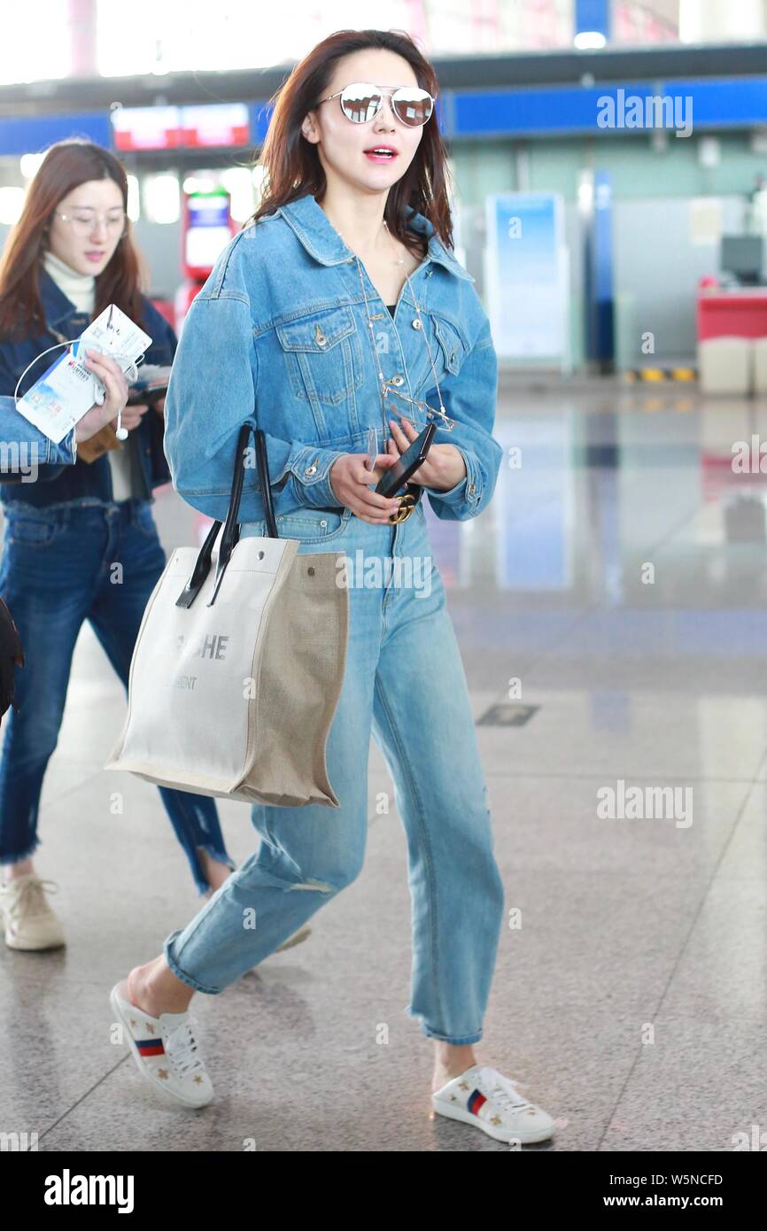 Chinese actress Huang Mengying or Maggie Huang arrives at the Beijing ...