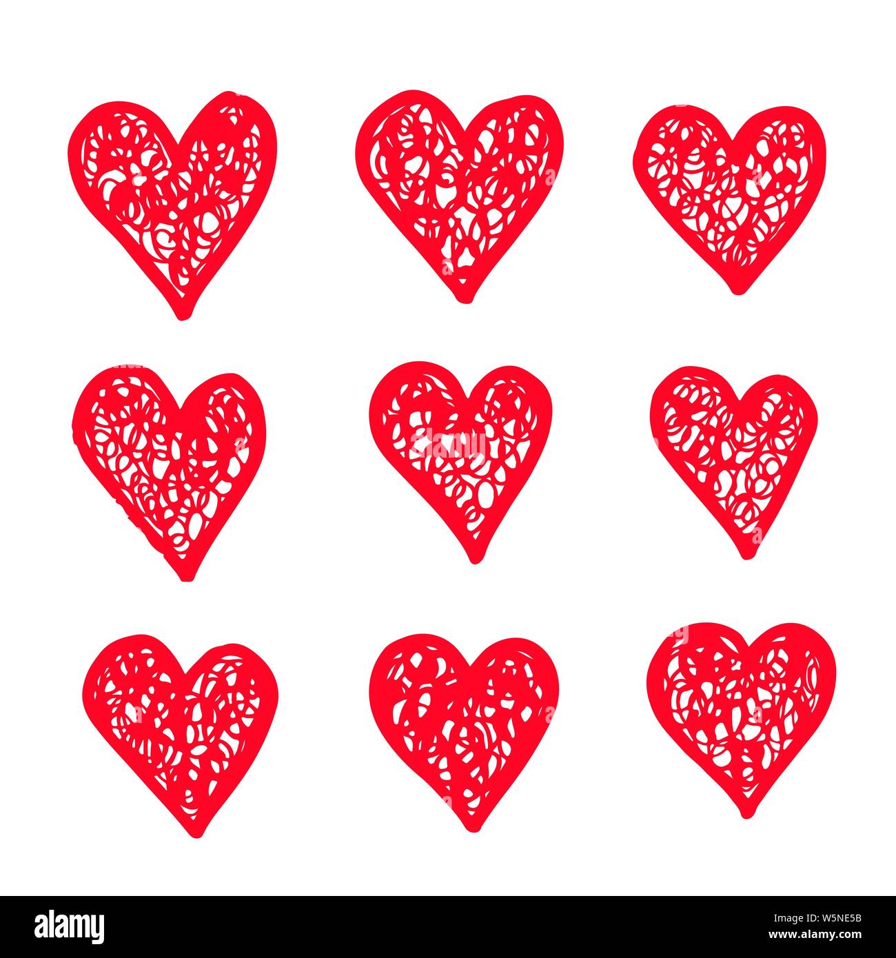 hand draw hearts icon design Stock Vector Image & Art - Alamy