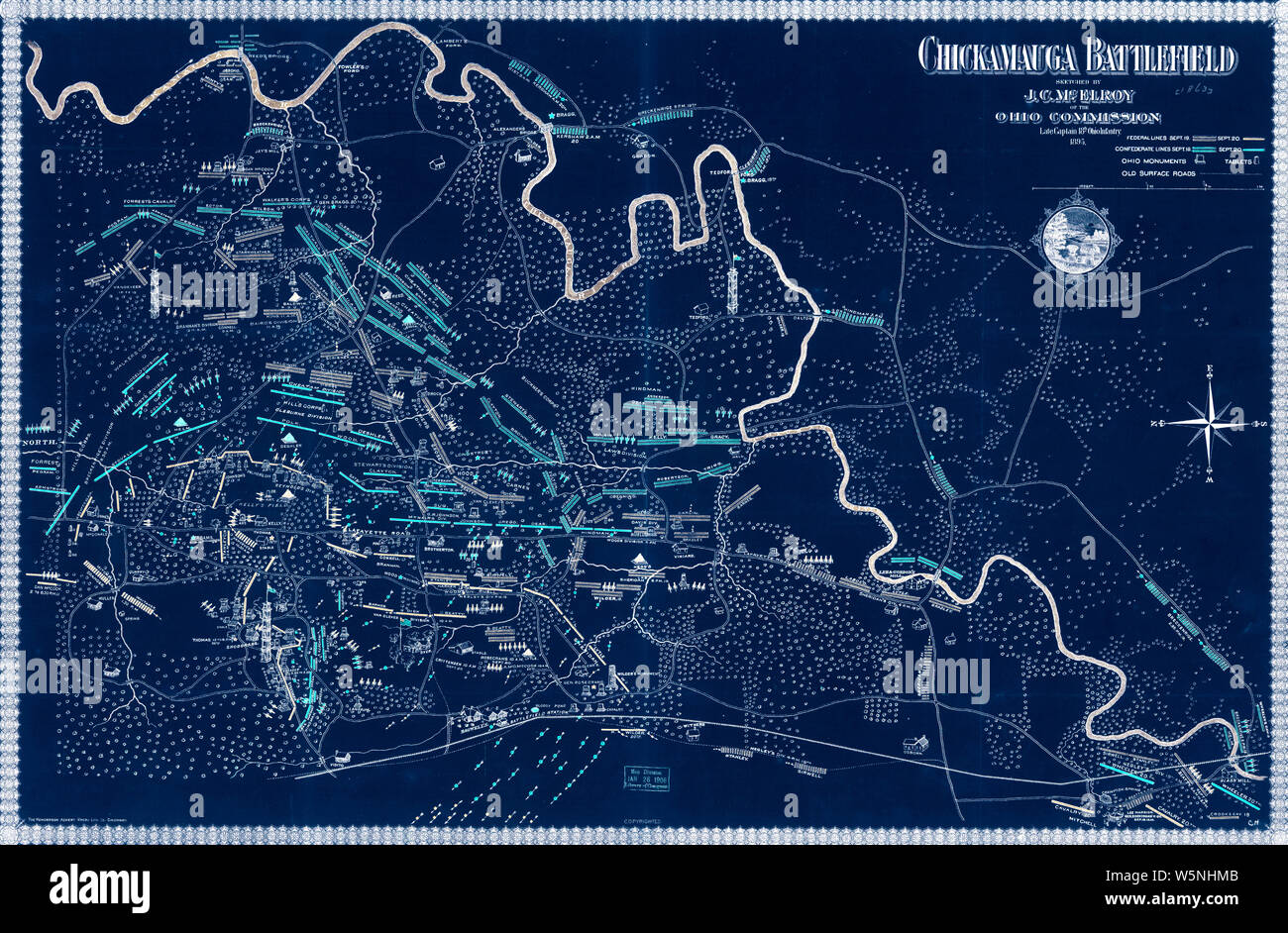 Civil War Maps 0276 Chickamauga - Civil War Maps 0276 Chickamauga Battlefield Accompanies The Battle Of Chickamauga Historical Map And Guide Book Inverted Rebuild And Repair W5NHMB 