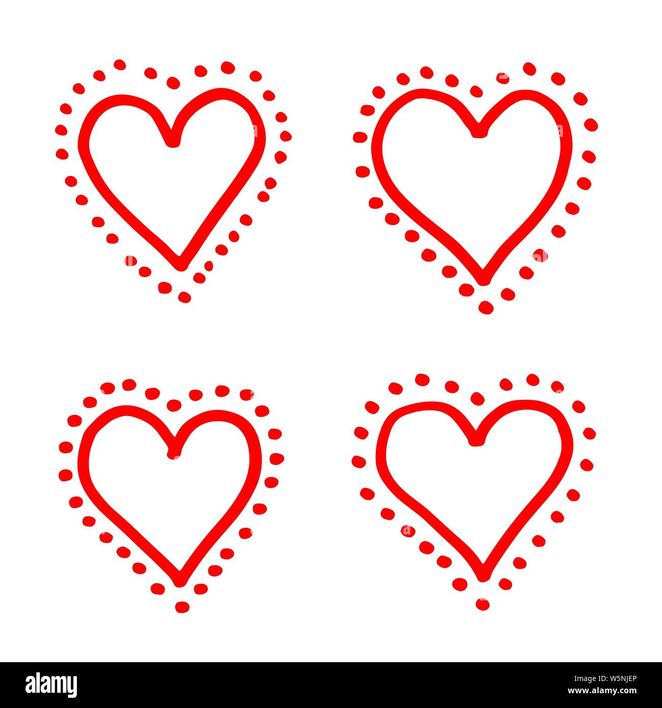 hand draw hearts icon design Stock Vector Image & Art - Alamy