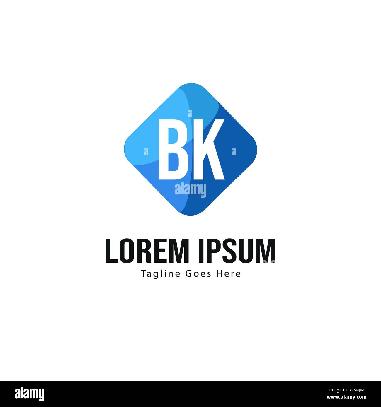 BK Letter Logo Design. Creative Modern BK Letters Icon Illustration ...