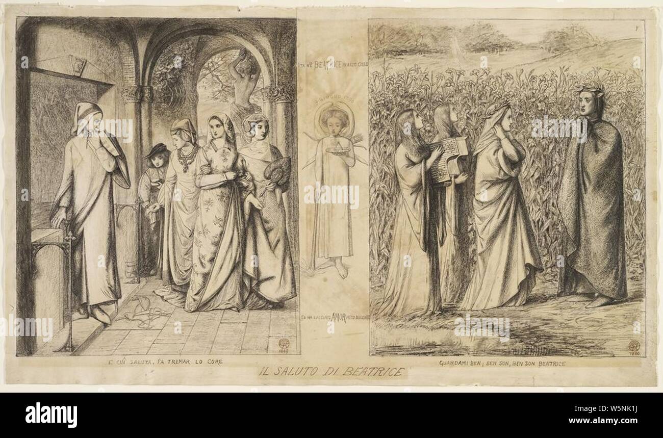 Dante Gabriel Rossetti Il saluto di Beatrice Stock Photo Alamy Dante Gabriel Rossetti Il saluto di Beatrice Stock Photo Alamy