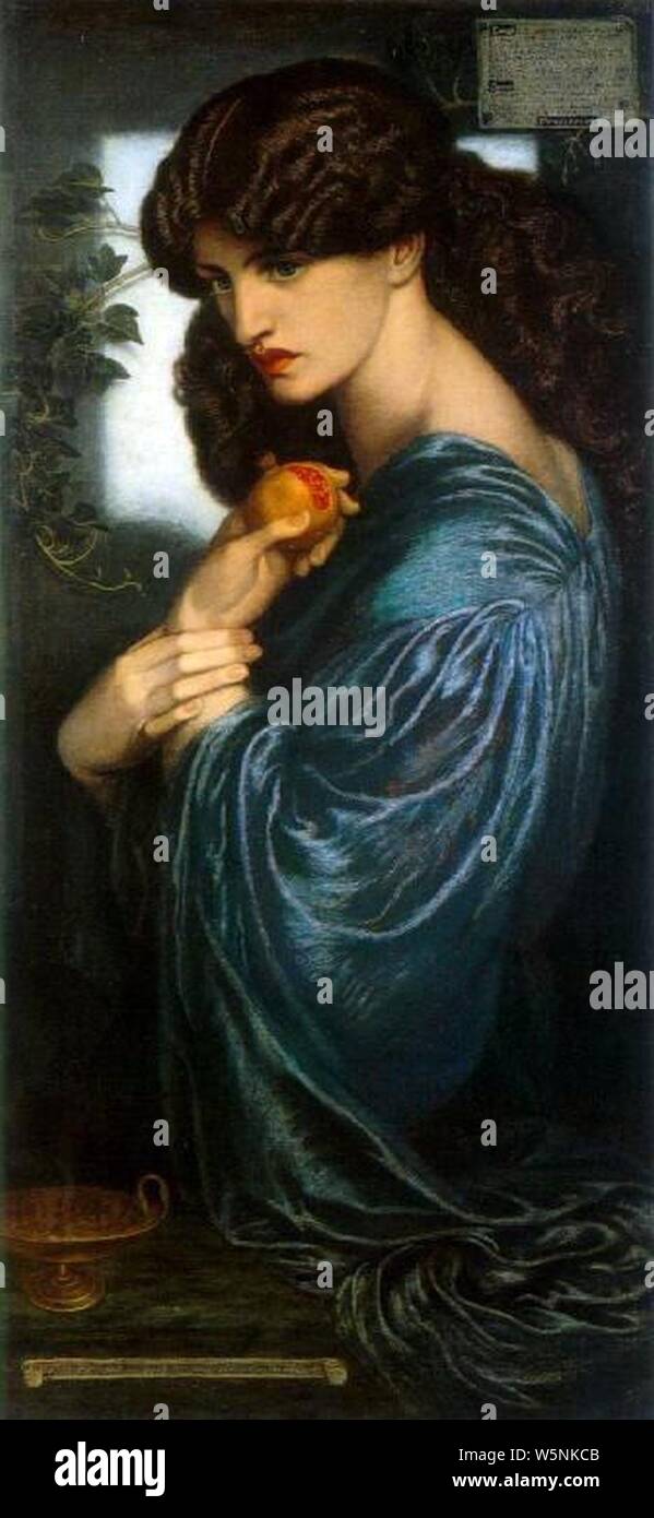 Dante Gabriel Rossetti - Proserpine. Stock Photo