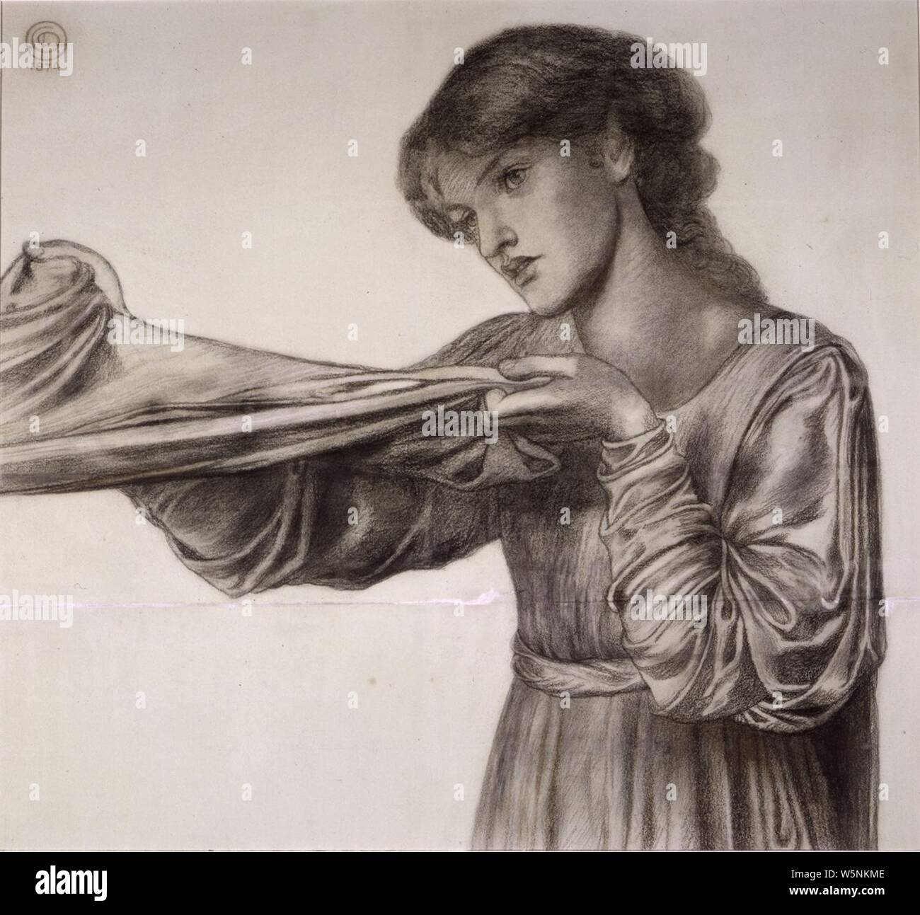 Dante Gabriel Rossetti - Study of a Pallbearer for Dante's Dream. Stock Photo