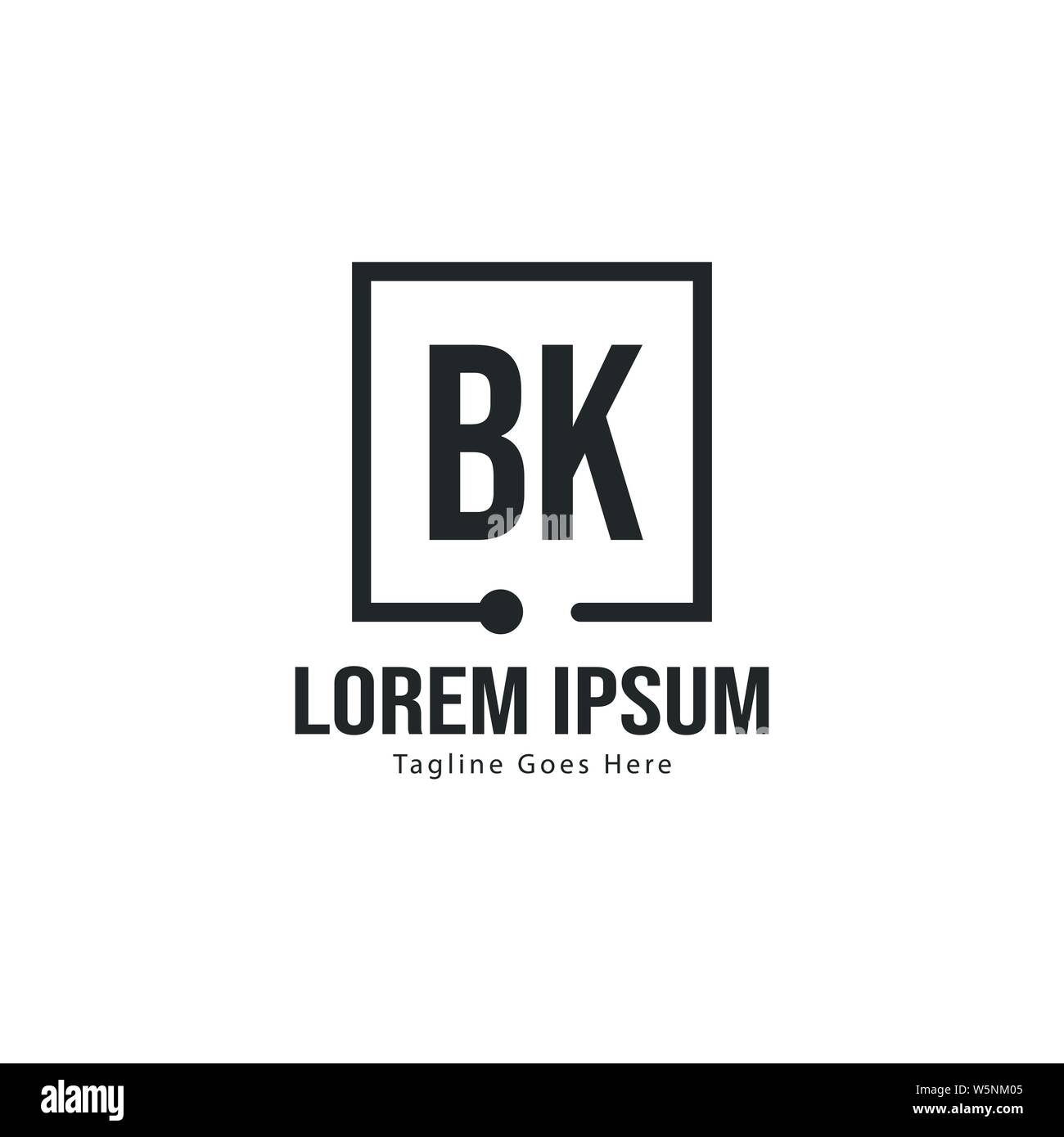 BK Letter Logo Design. Creative Modern BK Letters Icon Illustration ...