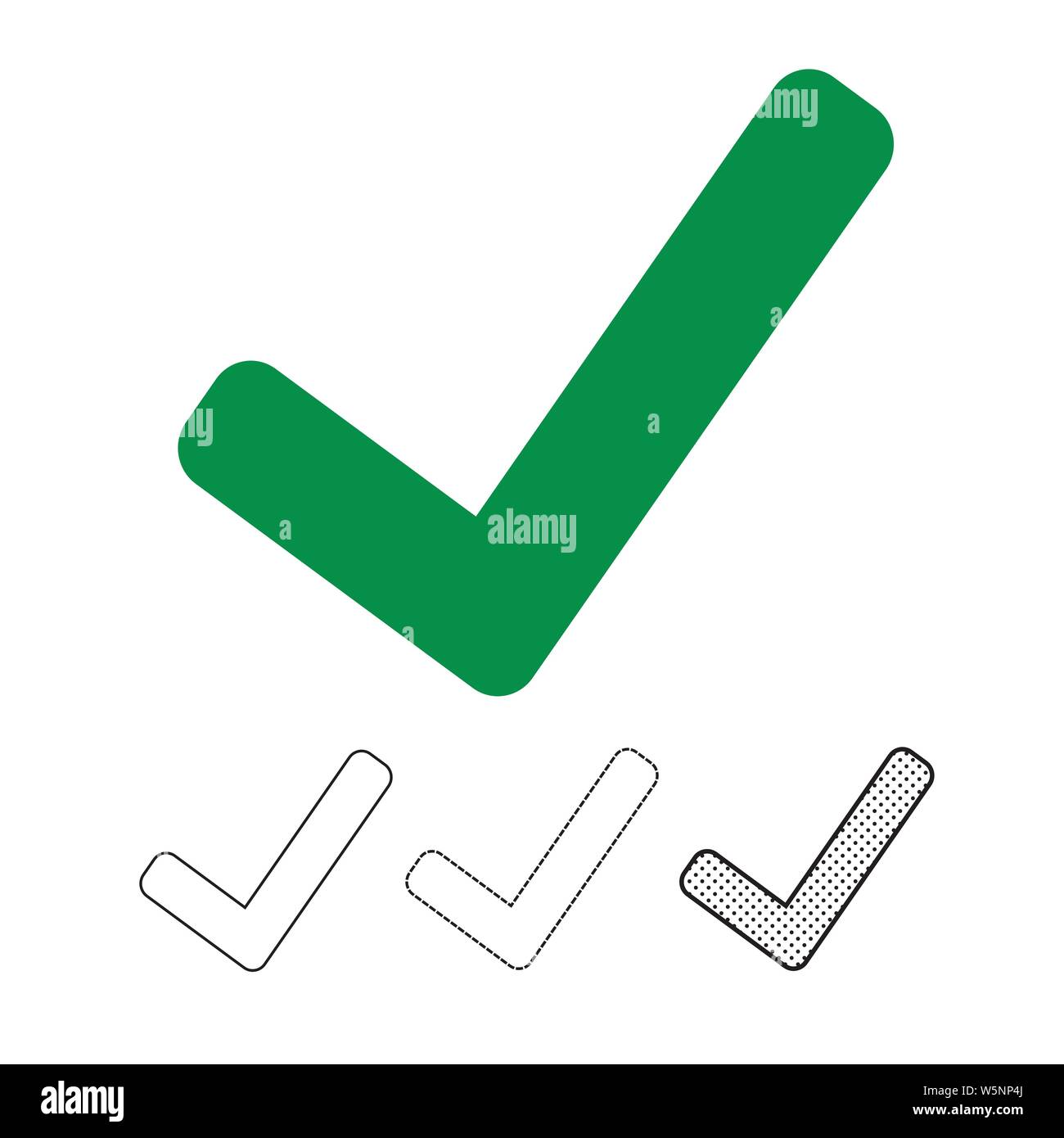Check mark icon vector Stock Vector Image & Art - Alamy