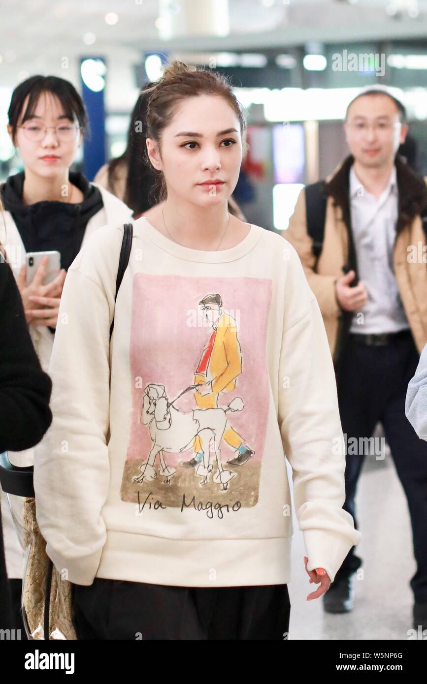 Hong Kong singer and actress Gillian Chung of pop duo Twins arrives at