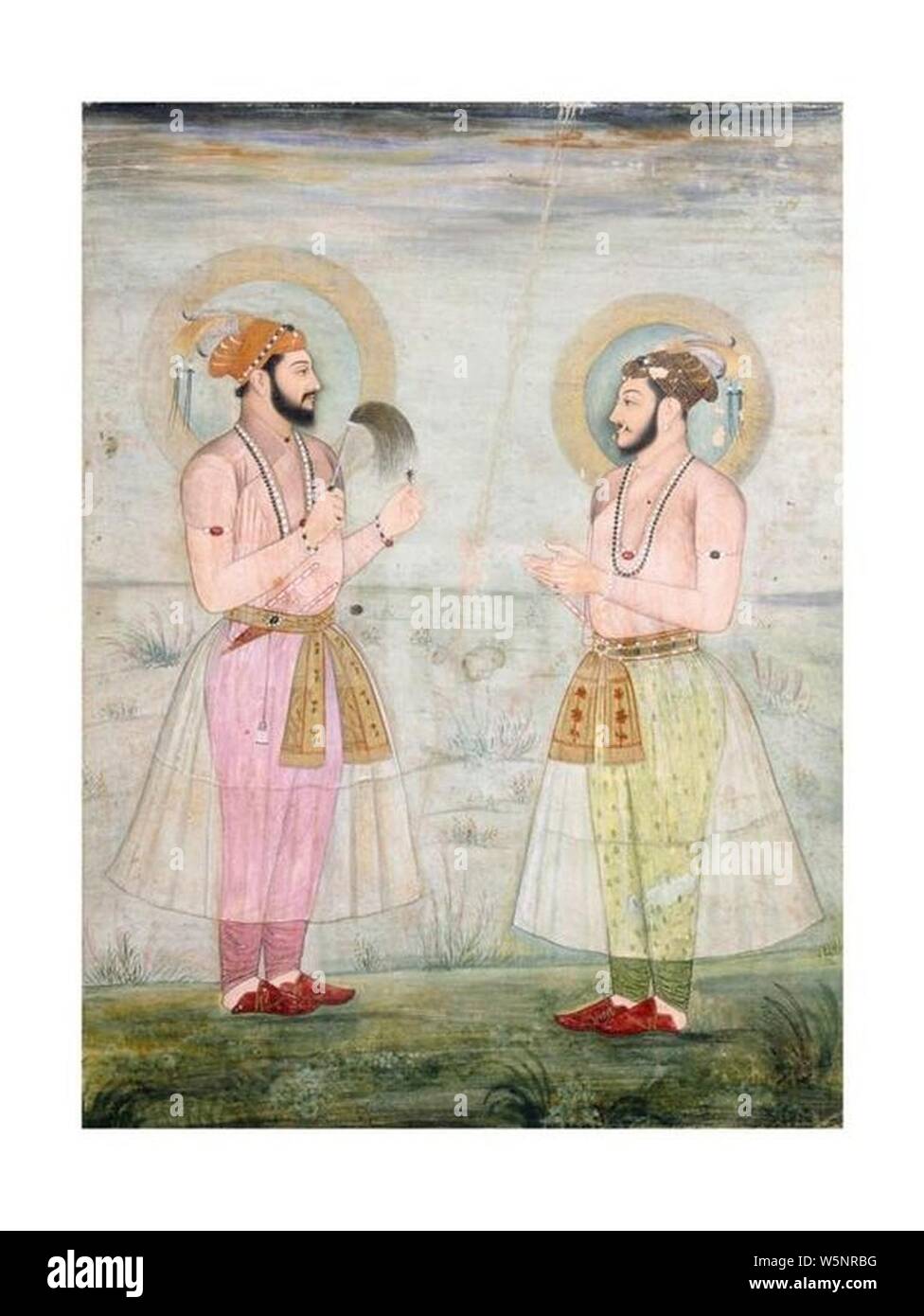 Dara Shikoh (left) with Sulaiman Shikoh (right). Stock Photo
