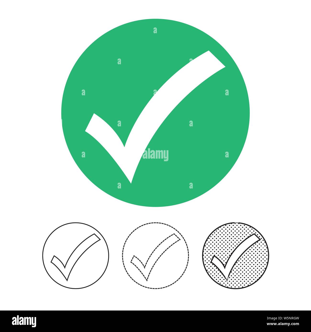 Check mark icon vector Stock Vector Image & Art - Alamy