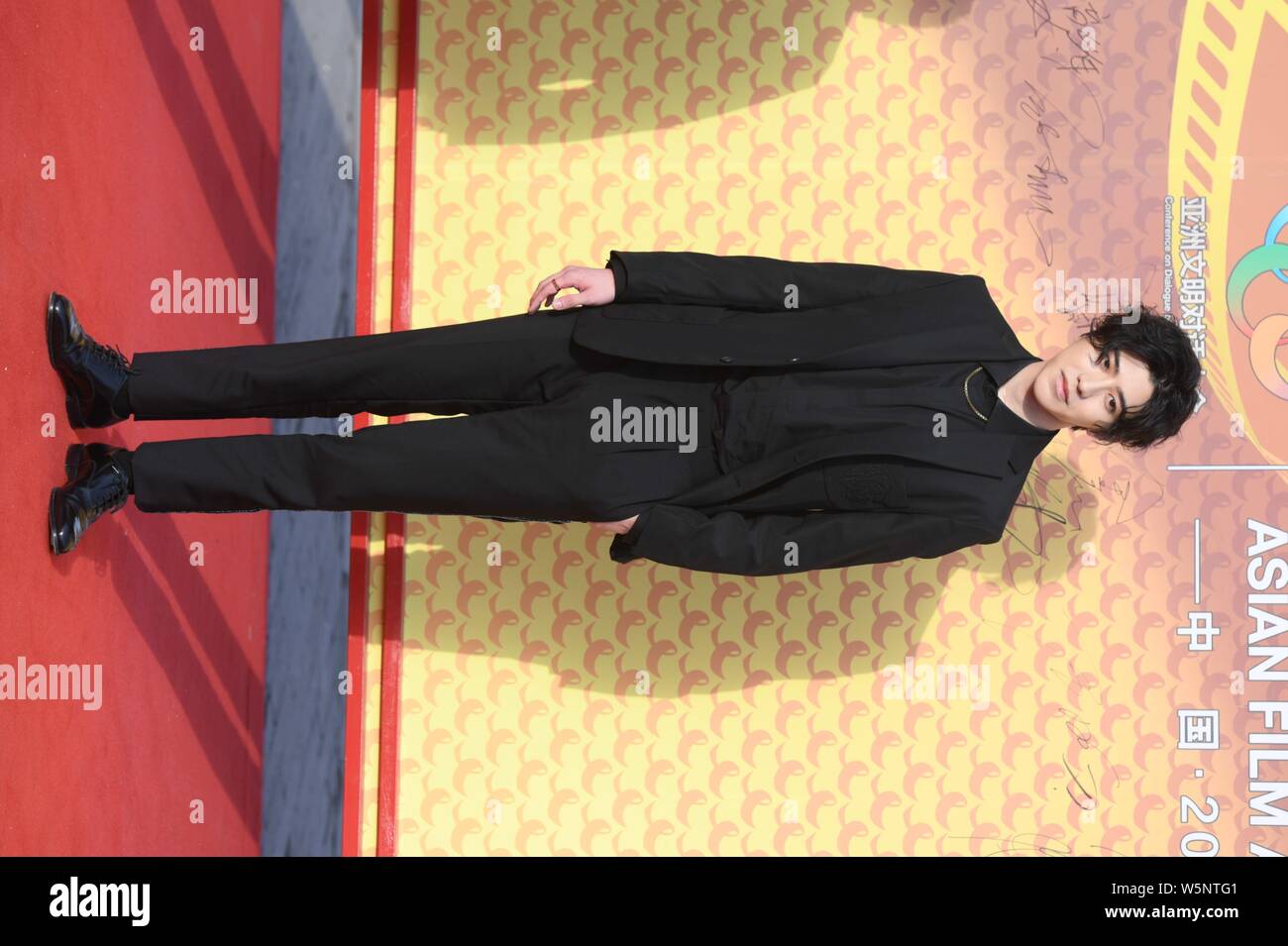 Singer and rapper Cai Xukun of Chinese boy group Nine Percent poses as ...