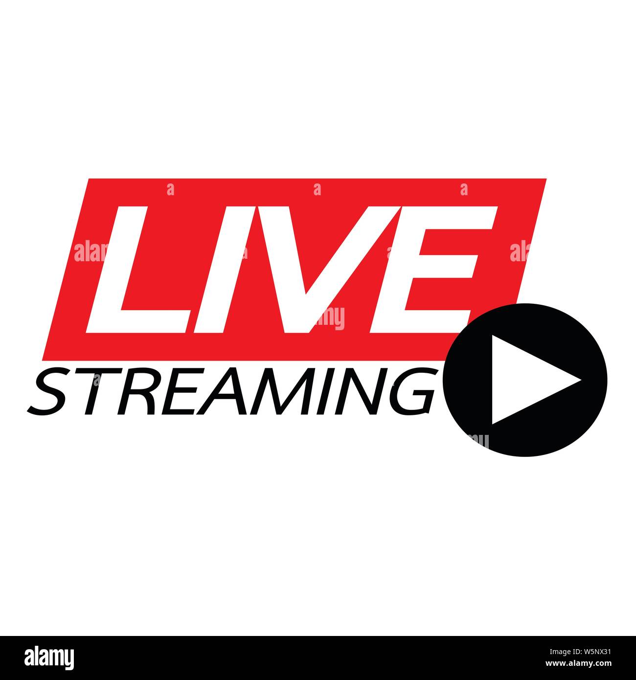 Live Streaming online sign vector design Stock Vector