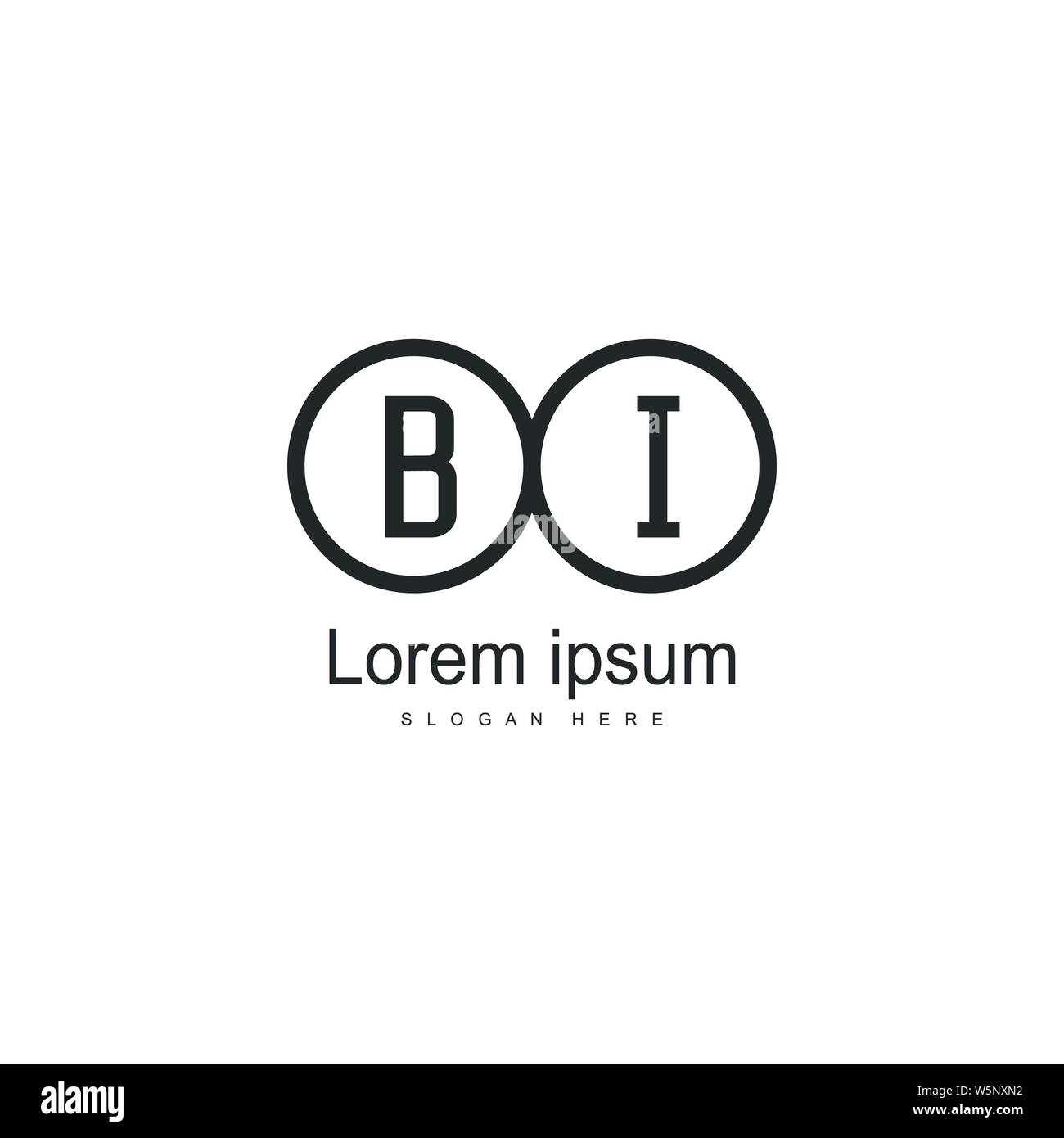 BI Letter Logo Design. Creative Modern BI Letters Icon Illustration ...