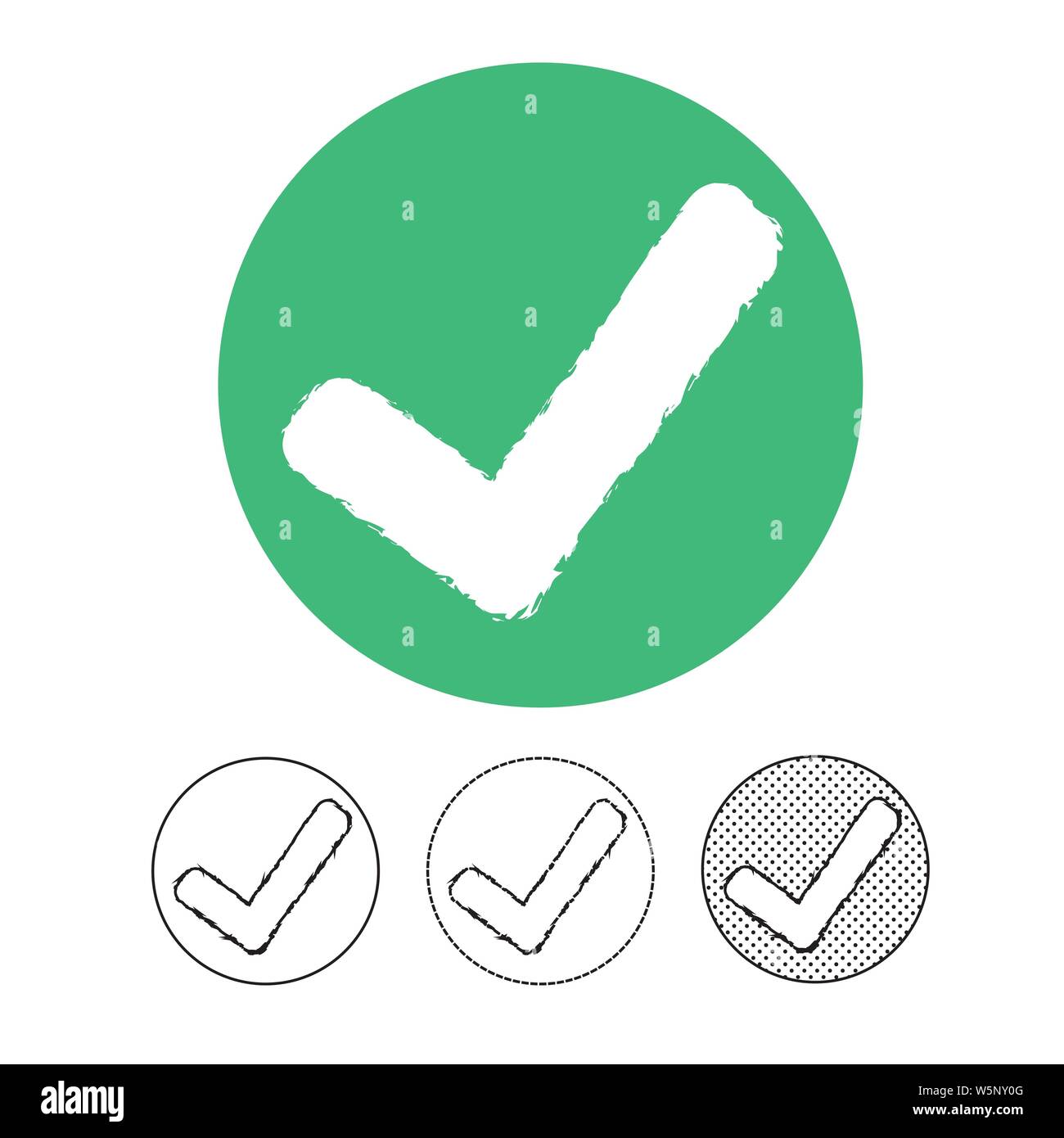 Check mark icon vector Stock Vector Image & Art - Alamy