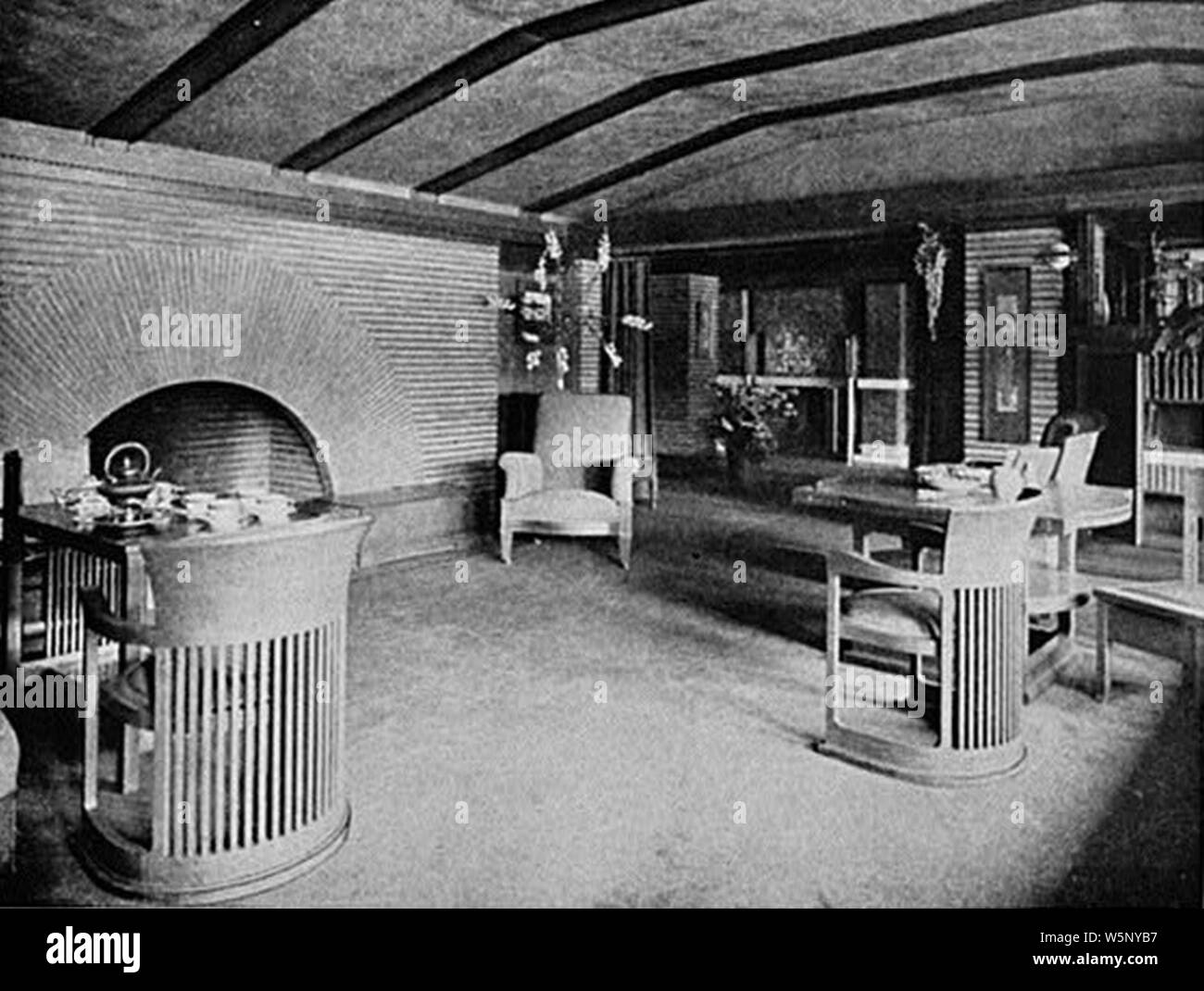 Darwin D. Martin House Reception Room Stock Photo Alamy