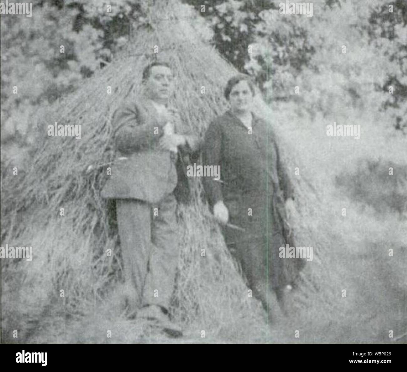 Darío Álvarez Limeses e María Blázquez Ballester Baión 1928. Stock Photo
