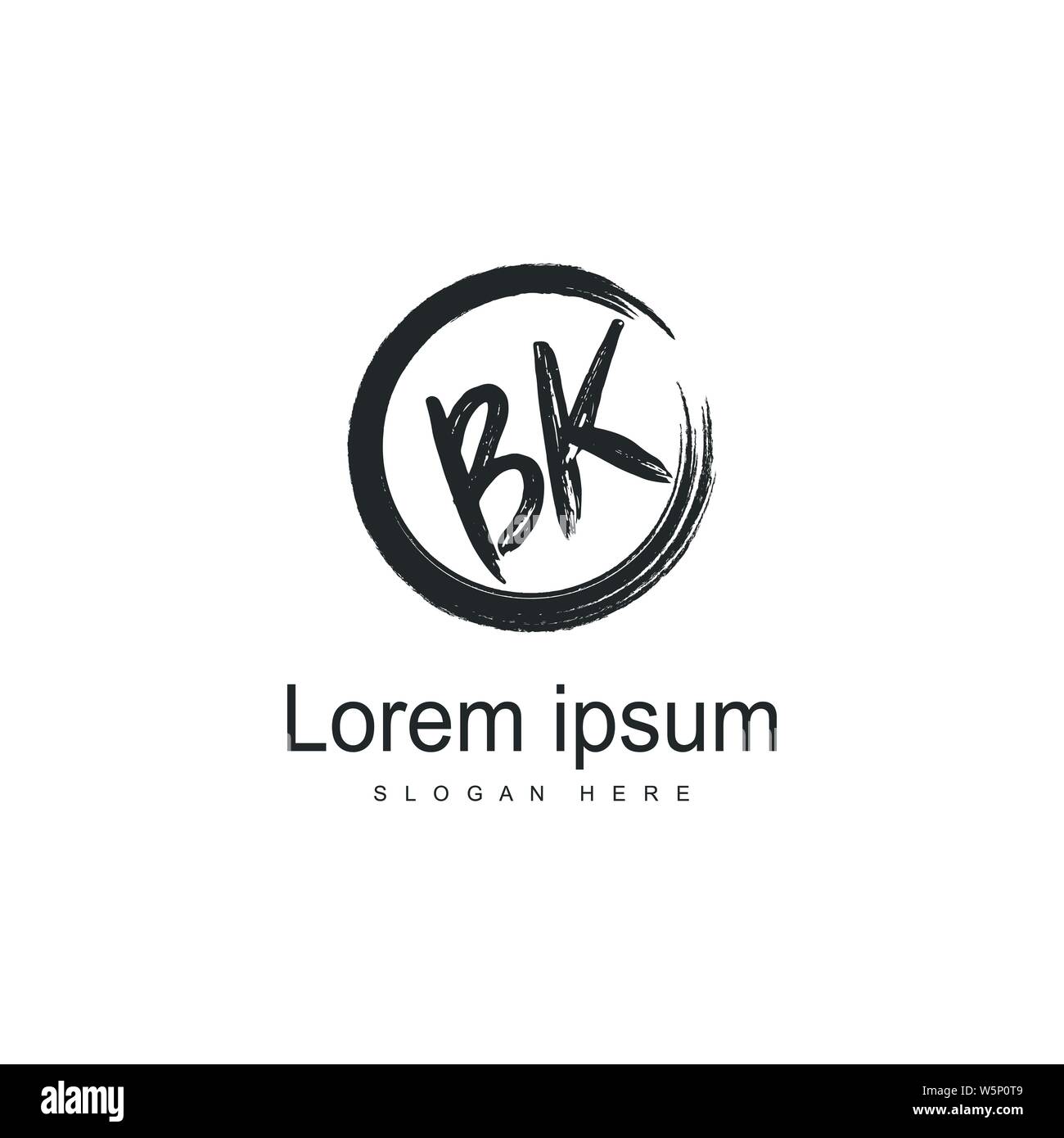 BK Letter Logo Design. Creative Modern BK Letters Icon Illustration