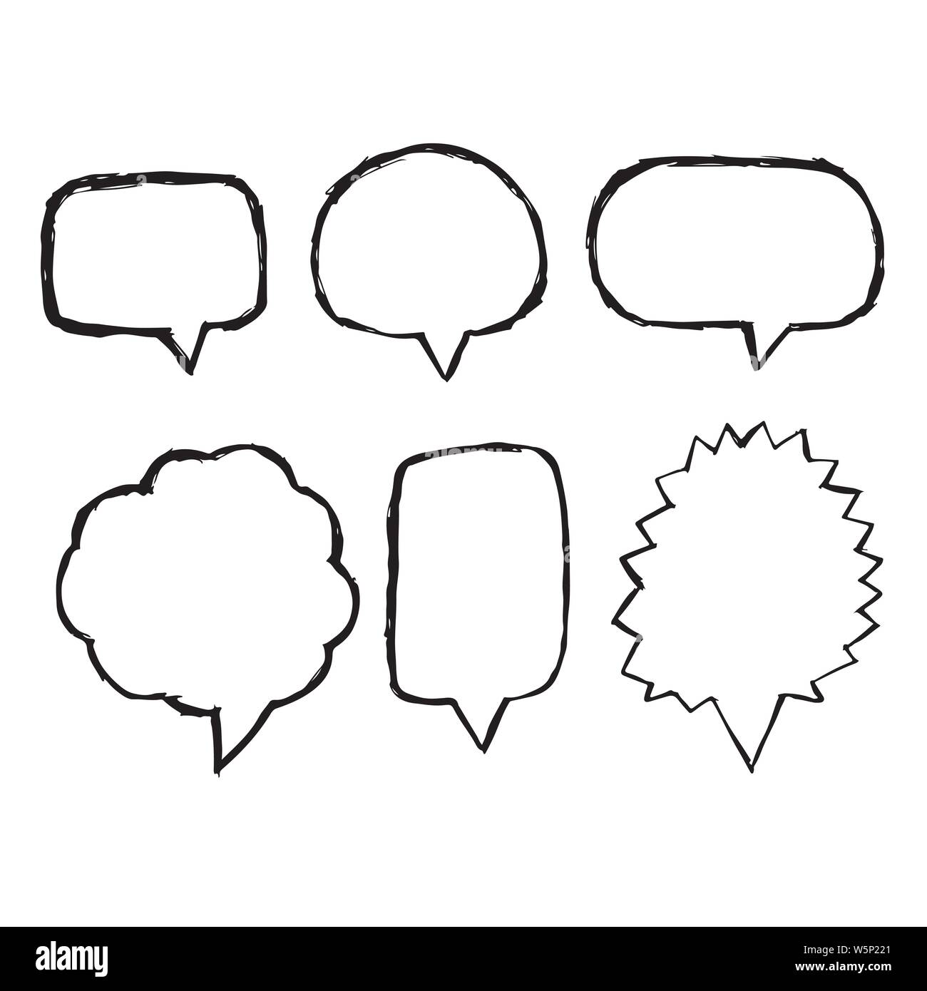 Speech Bubble hand drawn icon Stock Vector Image & Art - Alamy