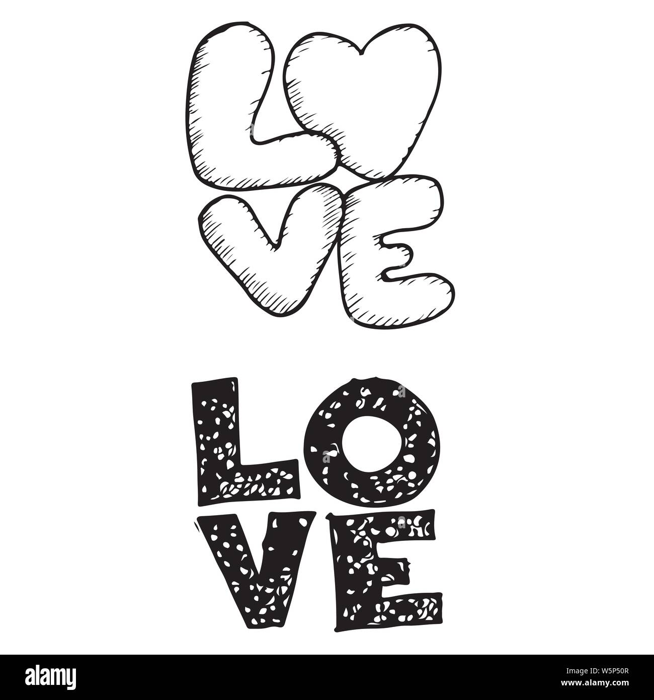 Love handwritten lettering design text Stock Vector Image & Art - Alamy