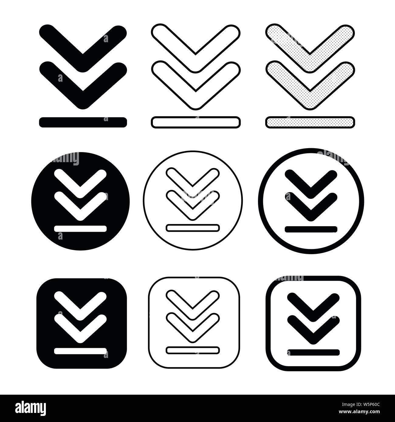 set of simple sign download icon Stock Vector Image & Art - Alamy