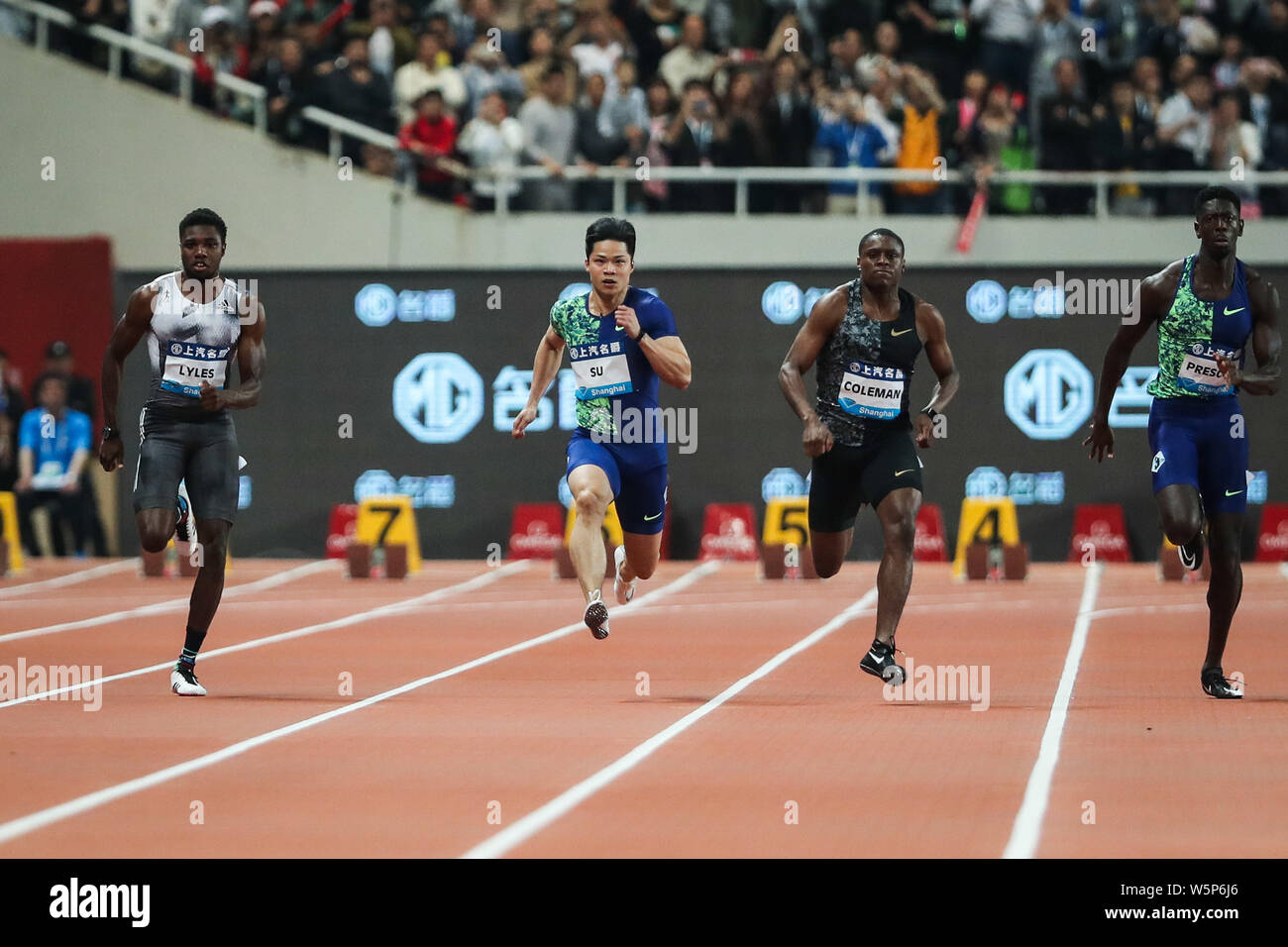 (From left) American professional track and field athlete Noah Lyles