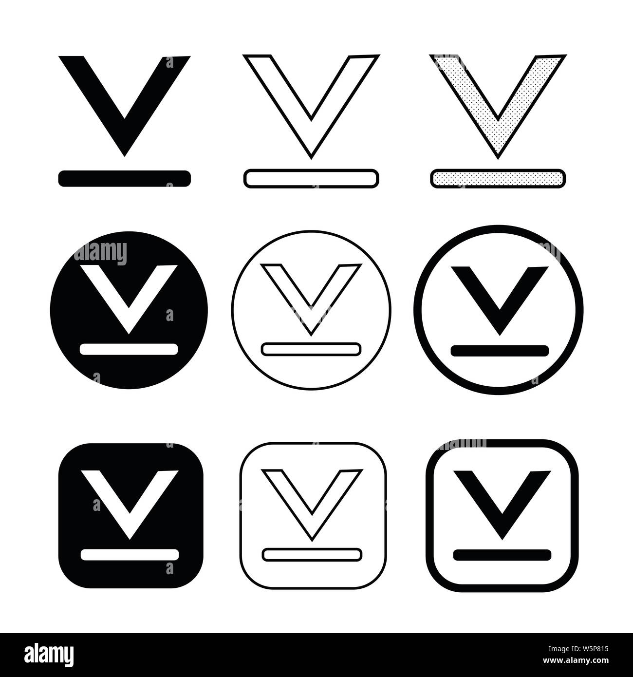 set of simple sign download icon Stock Vector Image & Art - Alamy