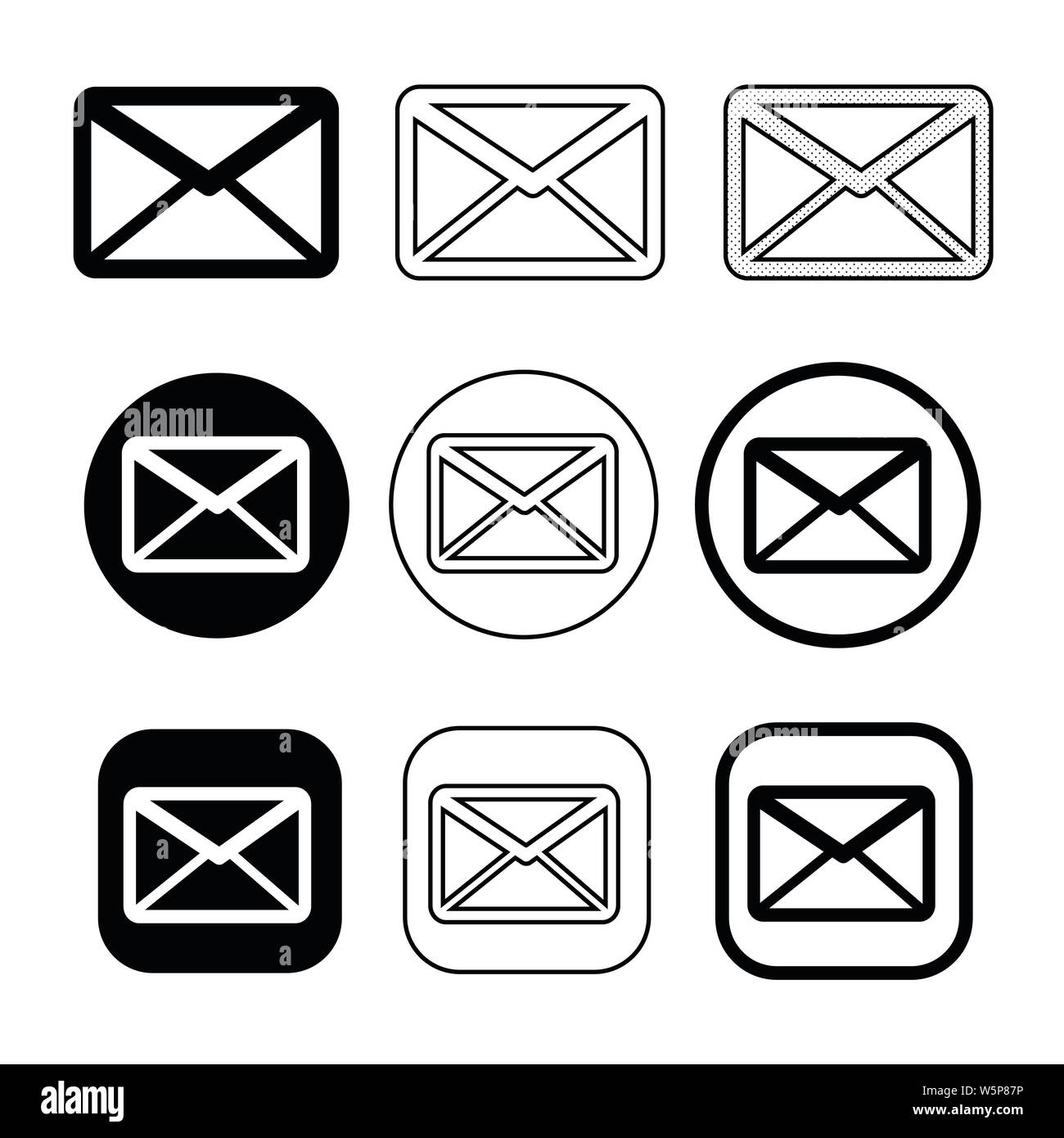 set of simple sign email icon mail symbol Stock Vector Image & Art - Alamy
