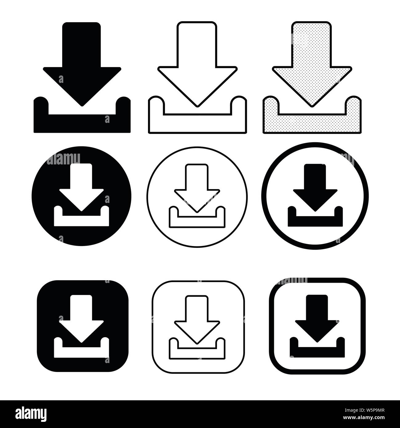 set of simple sign download icon Stock Vector Image & Art - Alamy