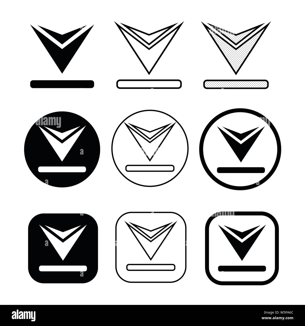 set of simple sign download icon Stock Vector Image & Art - Alamy