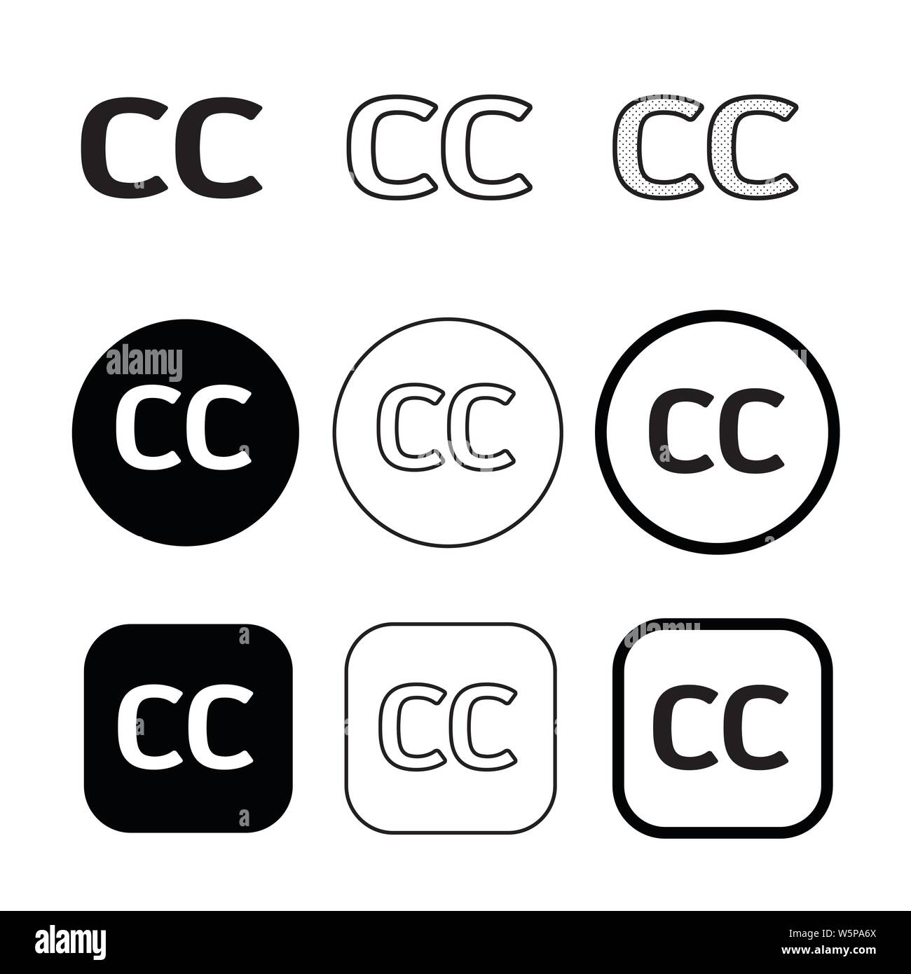 Creative commons icon symbol sign Stock Vector Image & Art - Alamy