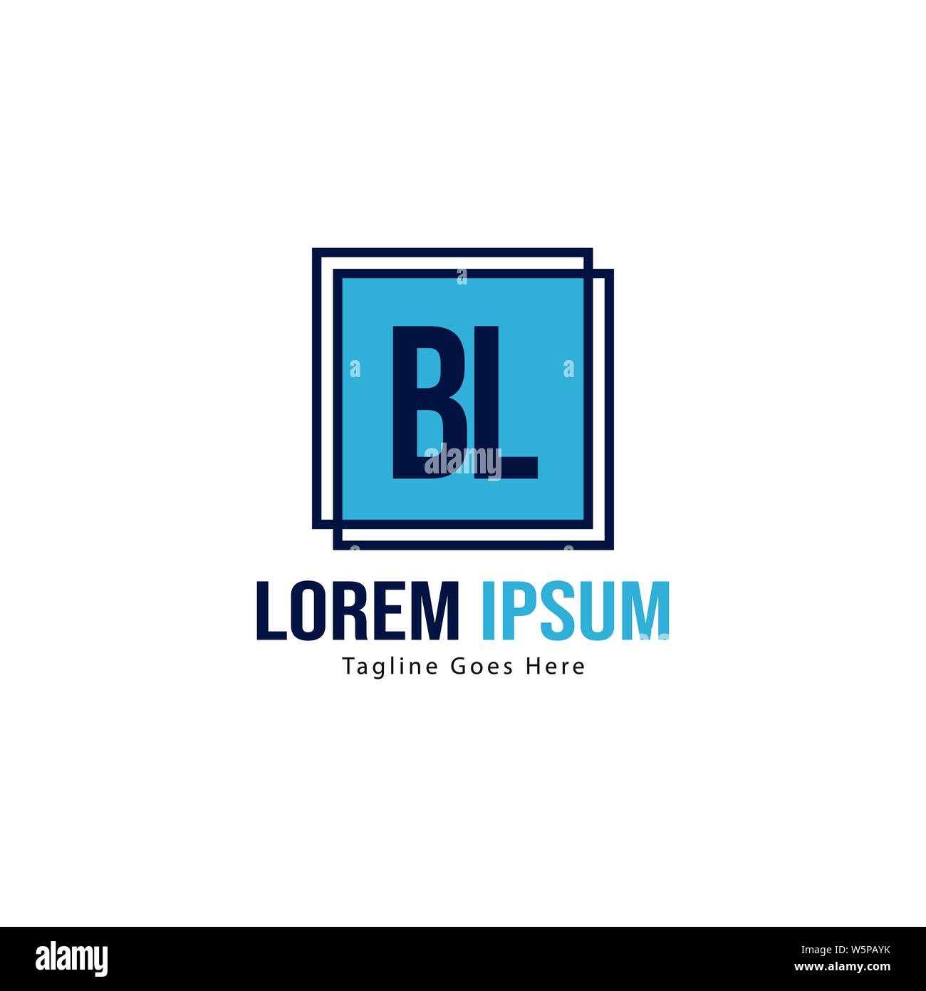 BL Letter Logo Design. Creative Modern BL Letters Icon Illustration ...