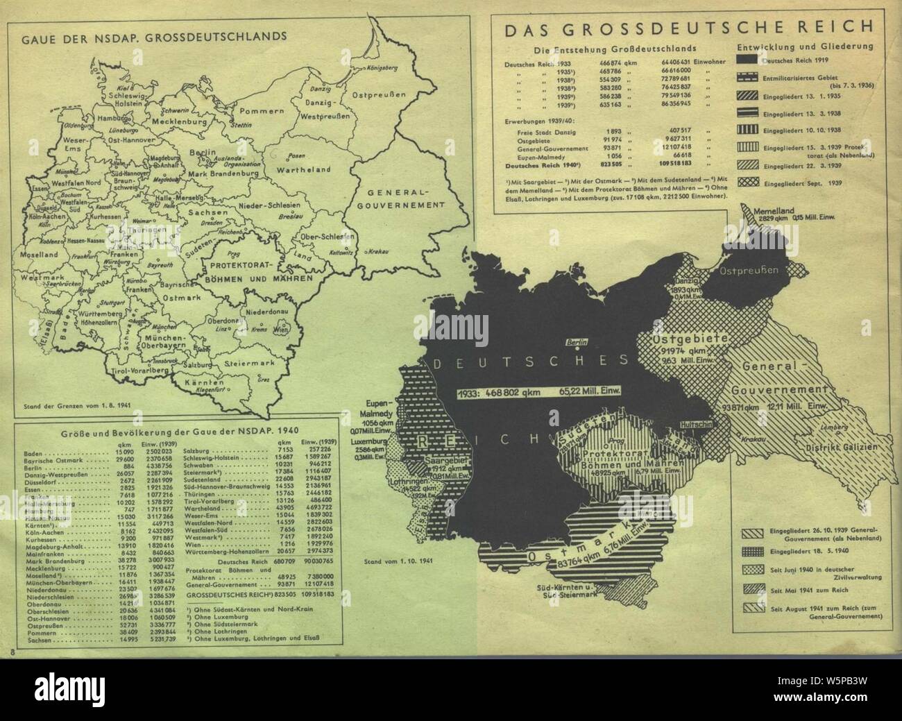Das Grossdeutsche Reich (1941 Stock Photo Alamy