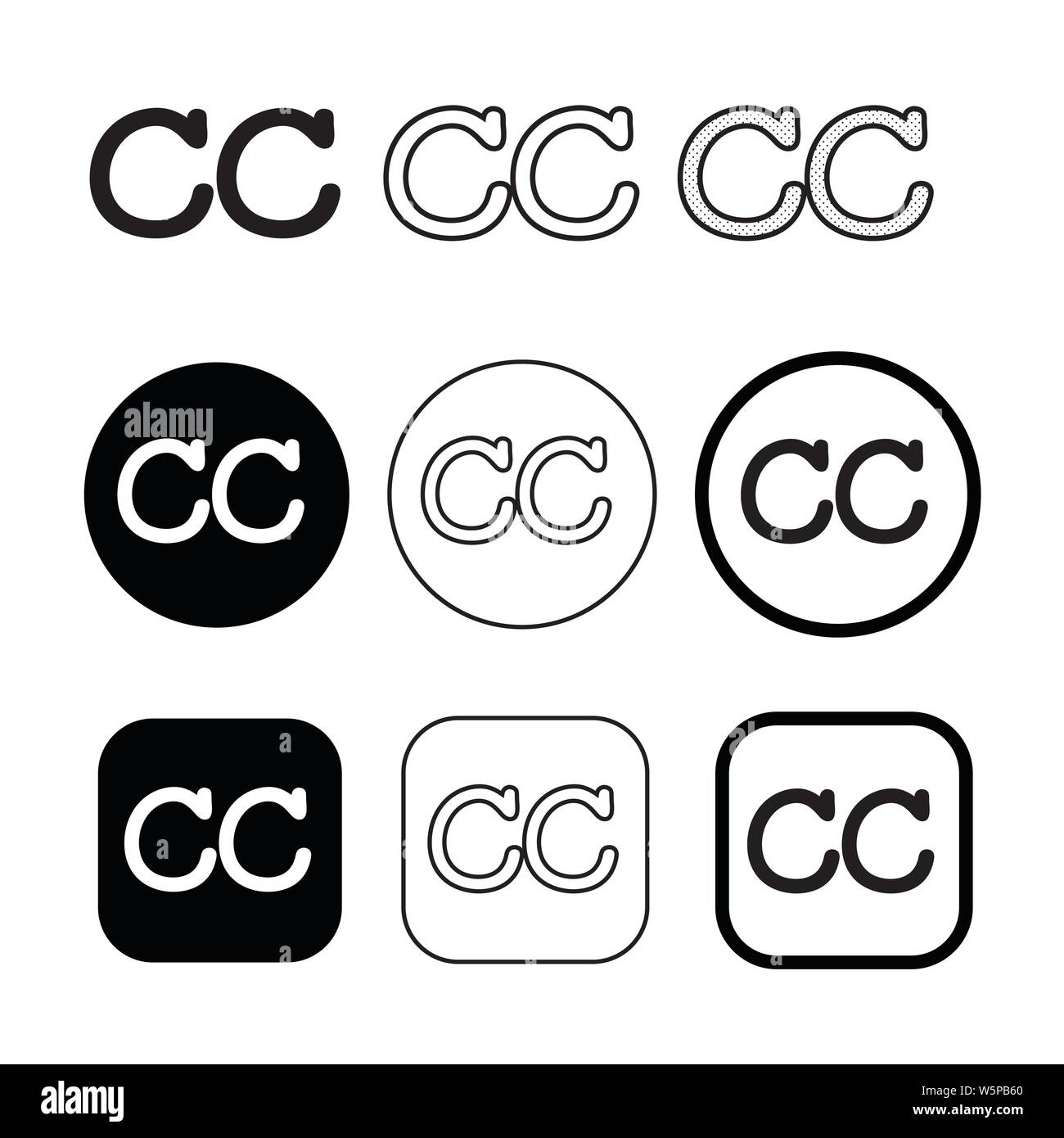 Creative commons icon symbol sign Stock Vector Image & Art - Alamy