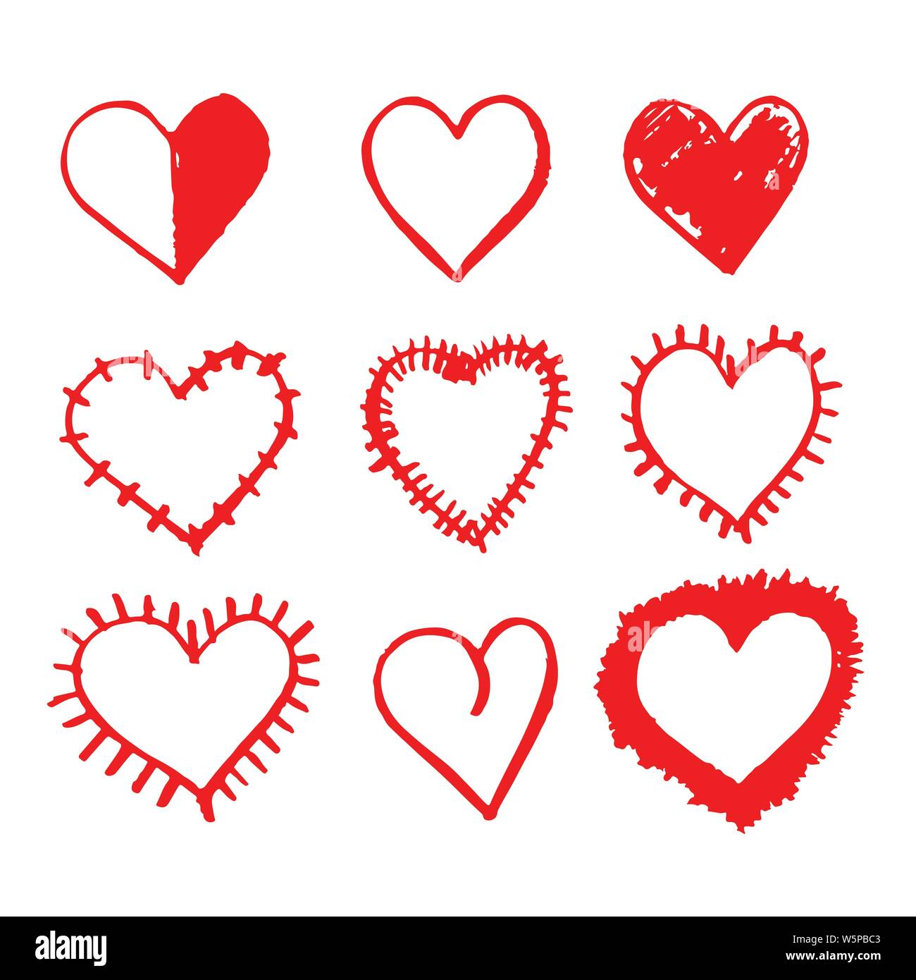 Hand drawn heart icon sign Stock Vector Image & Art - Alamy