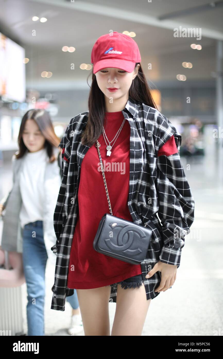 Chinese TV hostess and actress Shen Mengchen arrives at the Shanghai ...