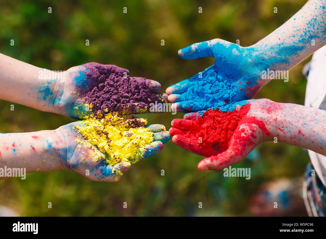 Kids hand covered in paint High Resolution Stock Photography and Images ...