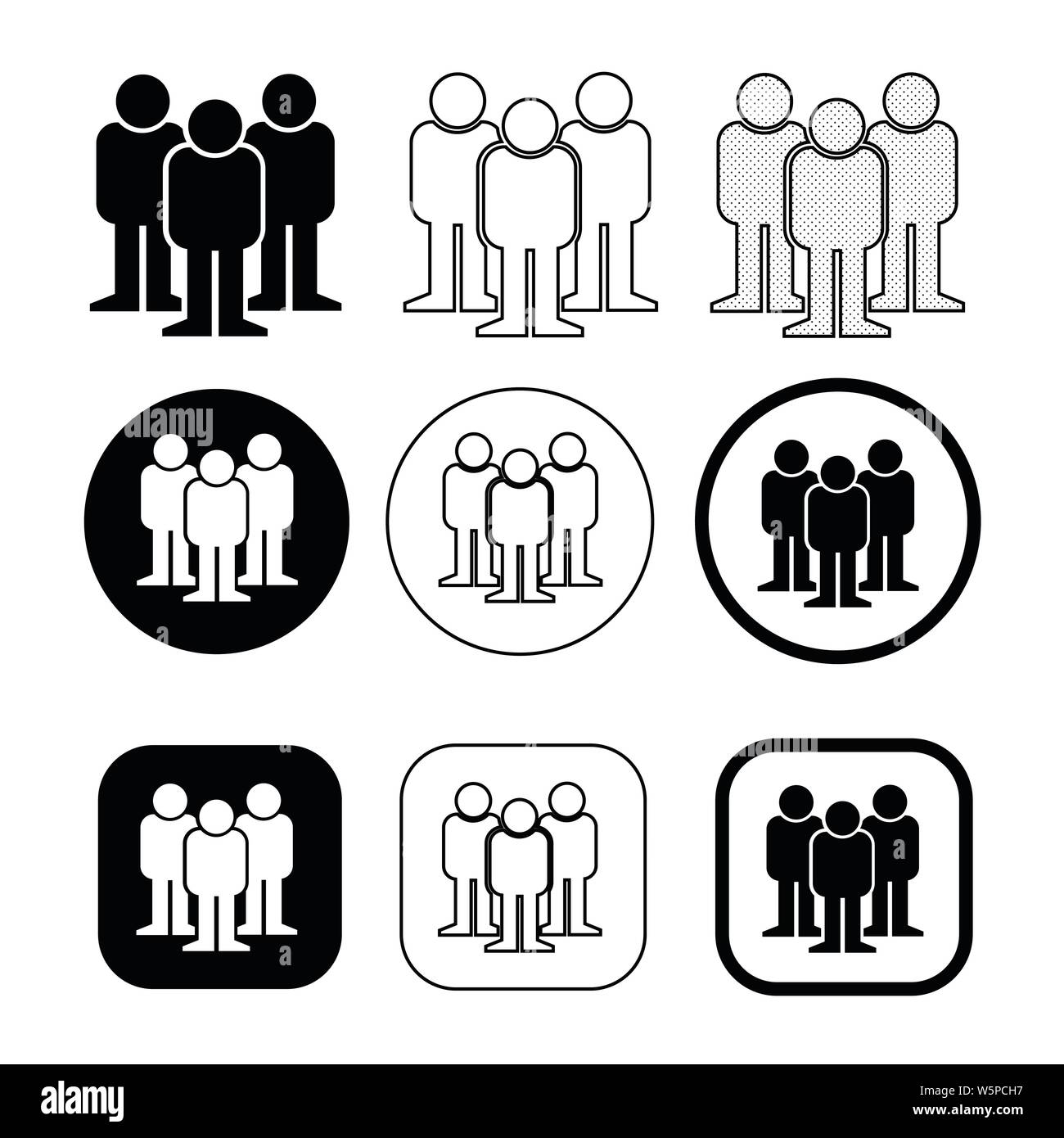 Set sign of People icon Stock Vector Image & Art - Alamy