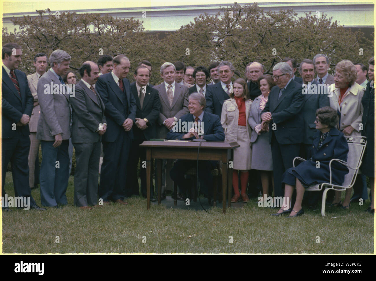 Jimmy Carter participates in a bill signing ceremony Stock Photo