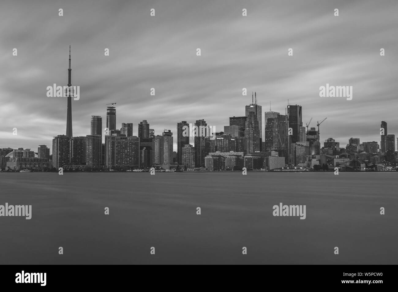 Toronto Waterfront Skyline as seen from Toronto Island Stock Photo
