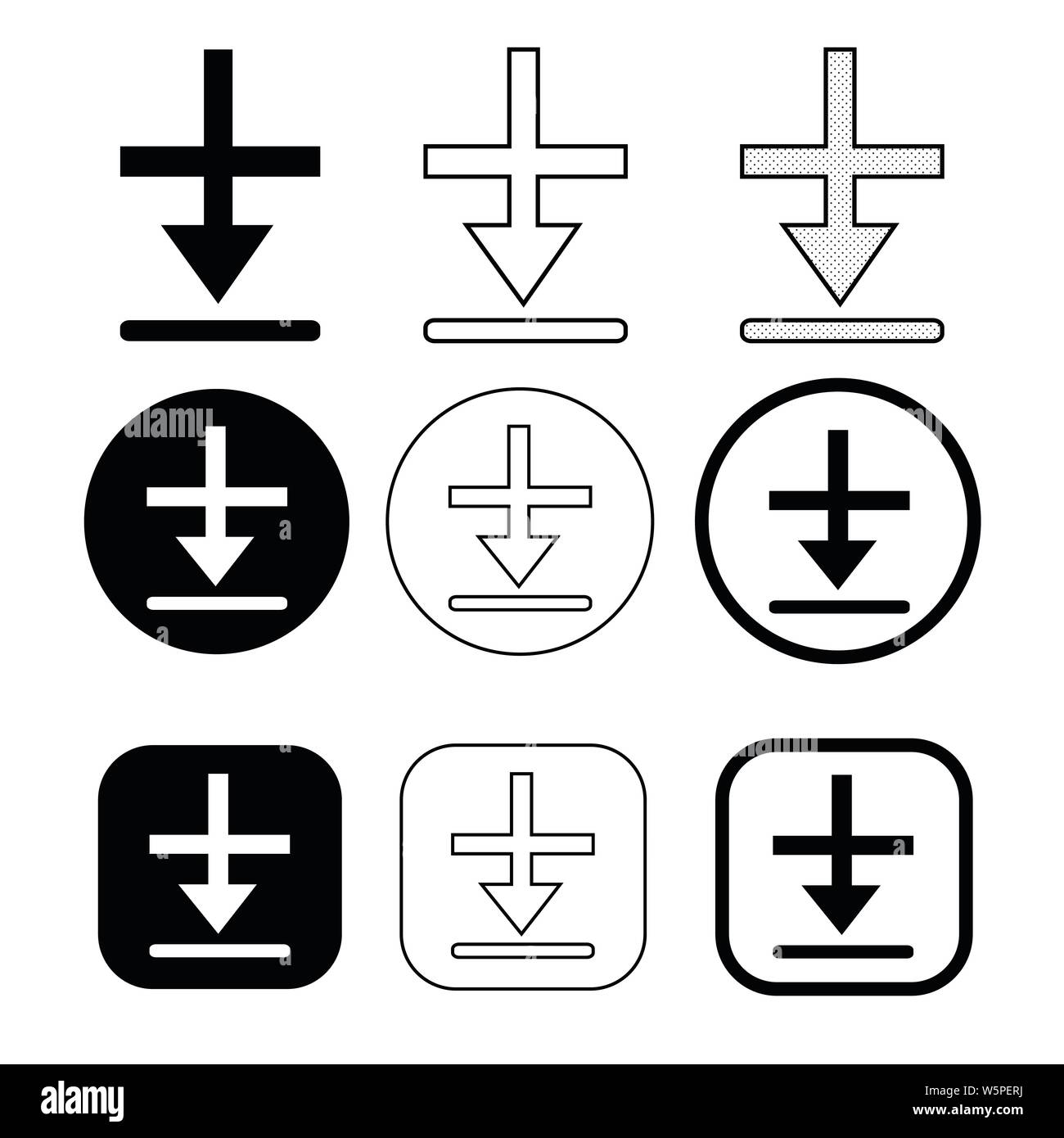 set of simple sign download icon Stock Vector Image & Art - Alamy