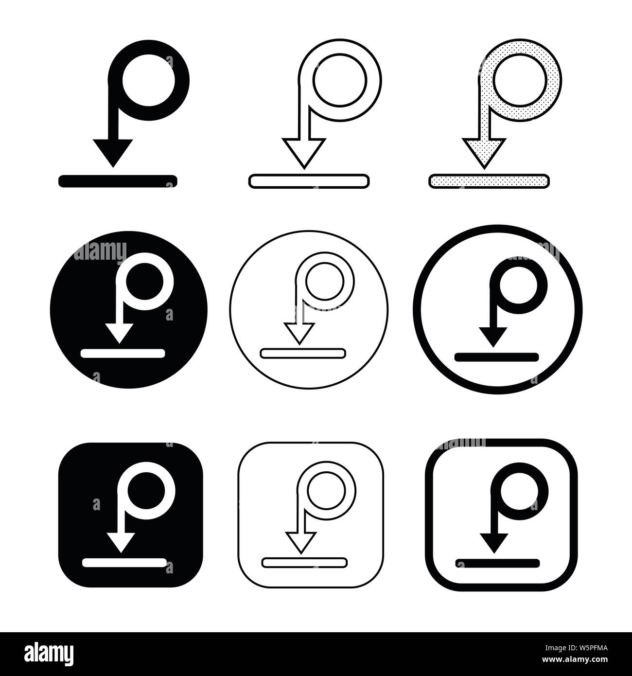 set of simple sign download icon Stock Vector Image & Art - Alamy
