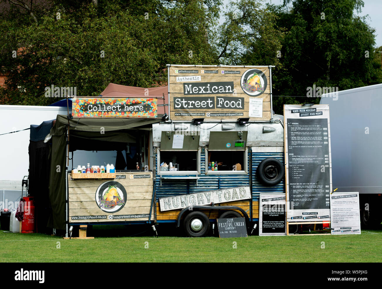 A Mexican street food stall at Warwick Folk Festival, Warwickshire, UK Stock Photo