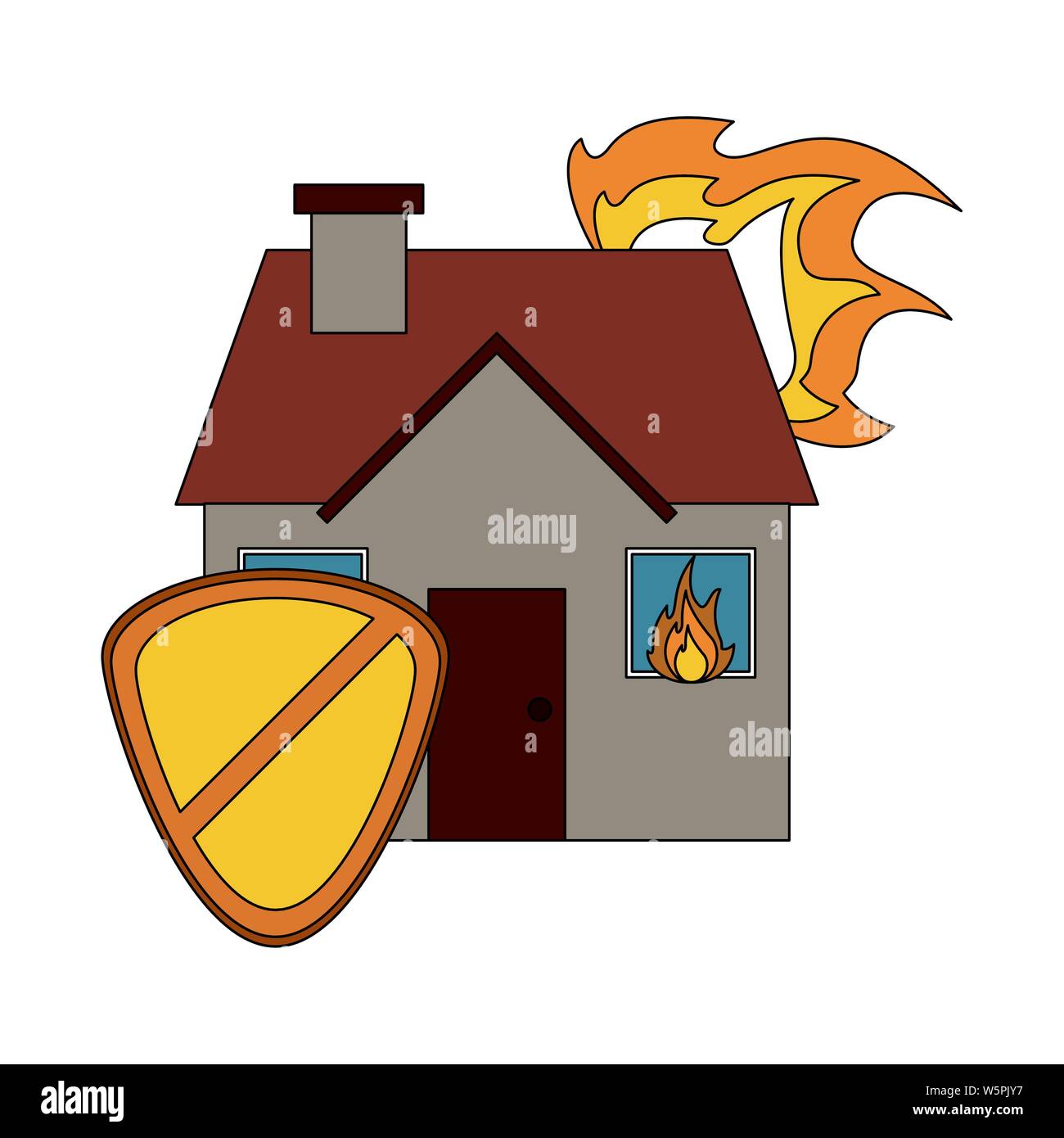 insurance protection risk security cartoon Stock Vector Image & Art - Alamy