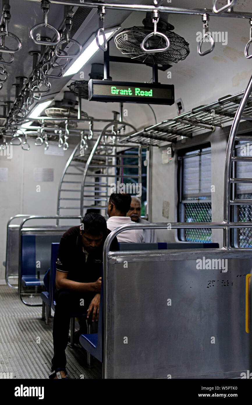 indicator inside train Grant Road Railway Station Mumbai Maharashtra